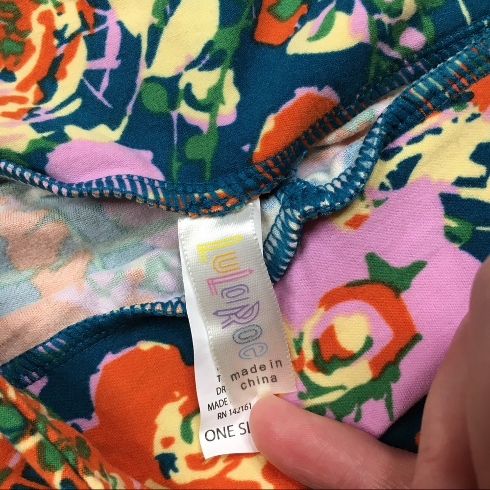 LuLaRoe Leggings Multi Color Floral Print - Picture 3 of 5